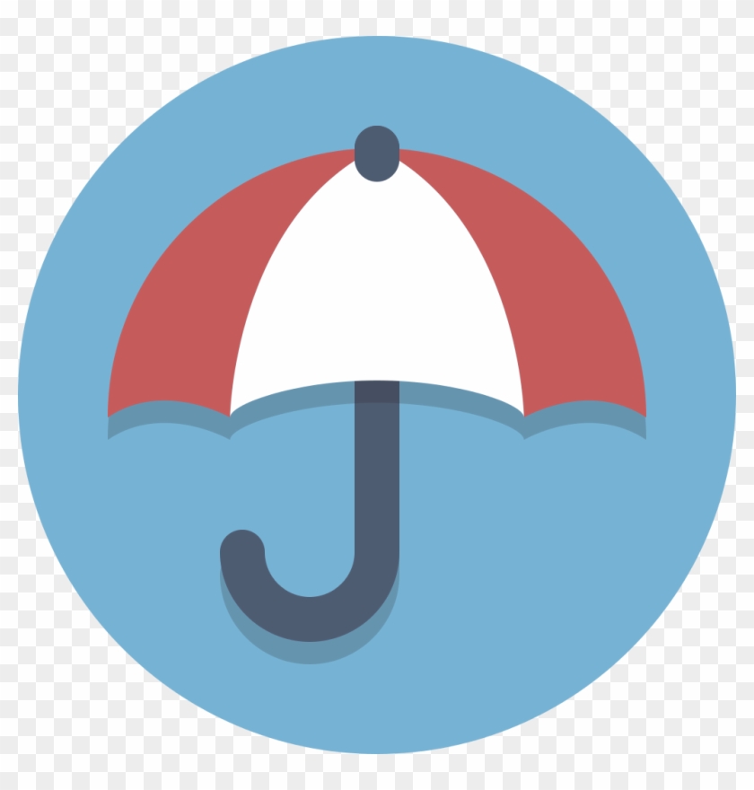Circle Icons Umbrella - Circle Icon Umbrella Clipart #1408251