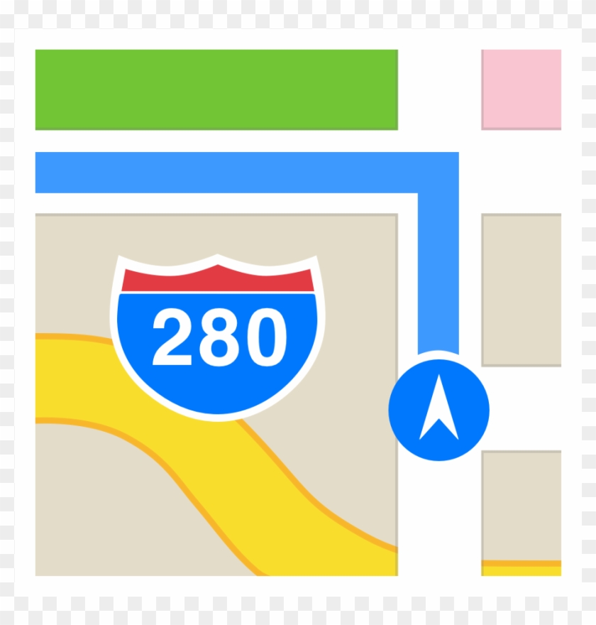 Map Iphone Icon Png - Apple Maps App Png Clipart #1408636