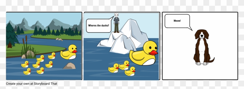 Holden Sees Ducks - Cartoon Clipart