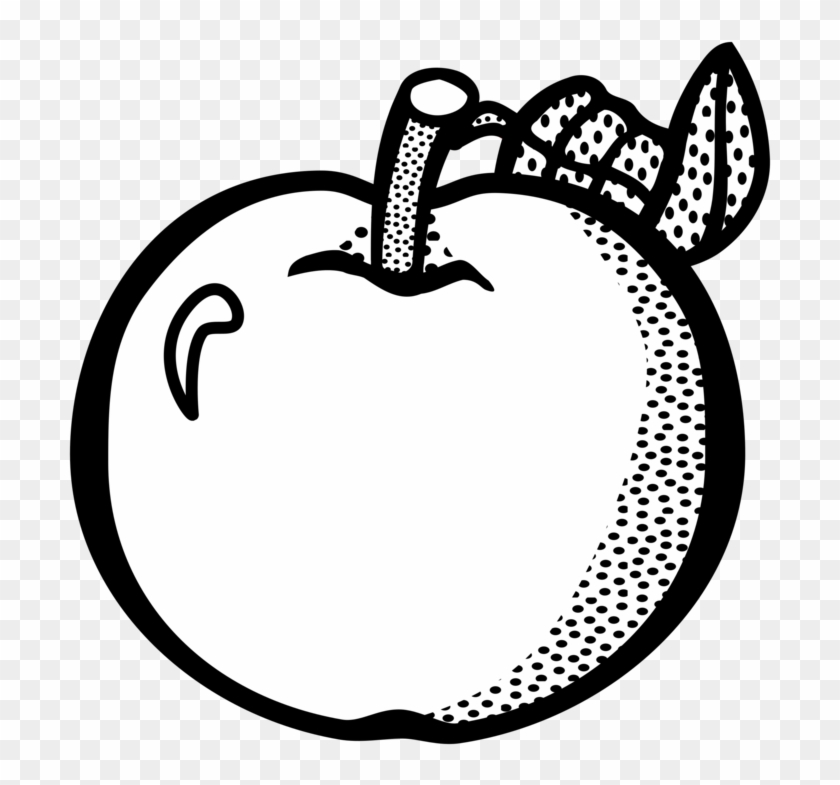 Fruit Apple Food Drawing Banana - Clipart Black And White Fruits - Png Download #1410433