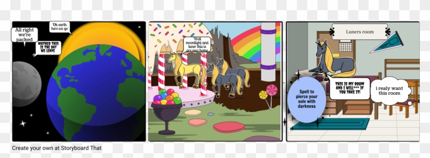 Space Unicorns - Cartoon Clipart #1410852