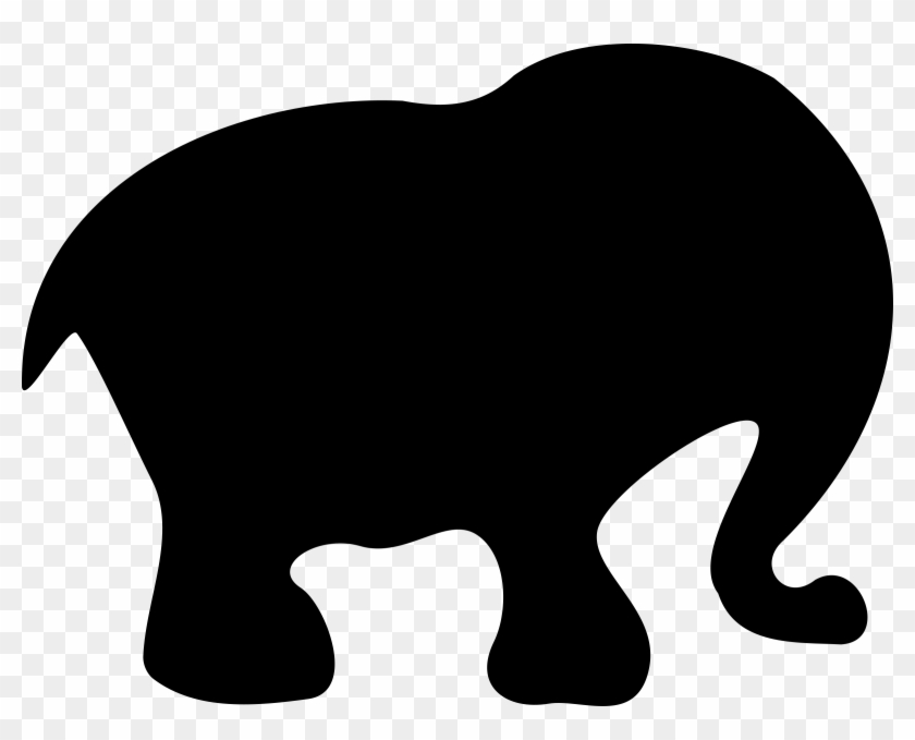 This Free Icons Png Design Of Cartoon Elephant Silhouette Clipart