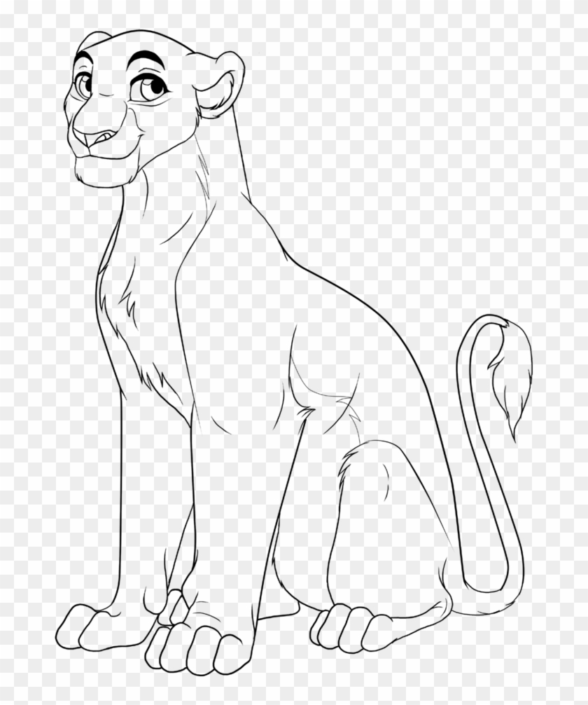 Lioness Clipart Tlk - Line Art Lion King - Png Download