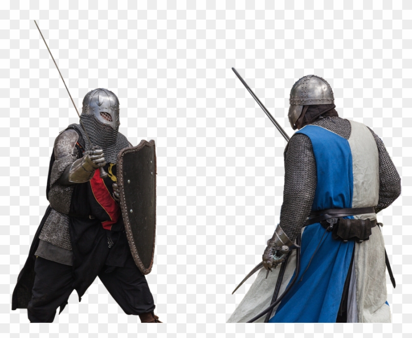 Knights Fighting Png - Knights Sword Fighting Clipart