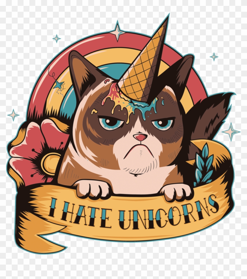 Hate Unicorns Clipart