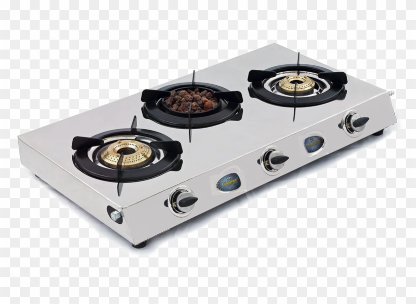 Stainless Steel Gas Stove Png Image Background - Sunshine Steel Gas Stove 3 Burner Clipart #1411717