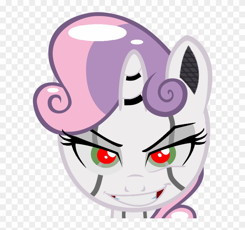 #736731 - Artist - D Tavs - Exe, Bust, Edit, Evil, - Mlp Sweetie Belle Robot Clipart