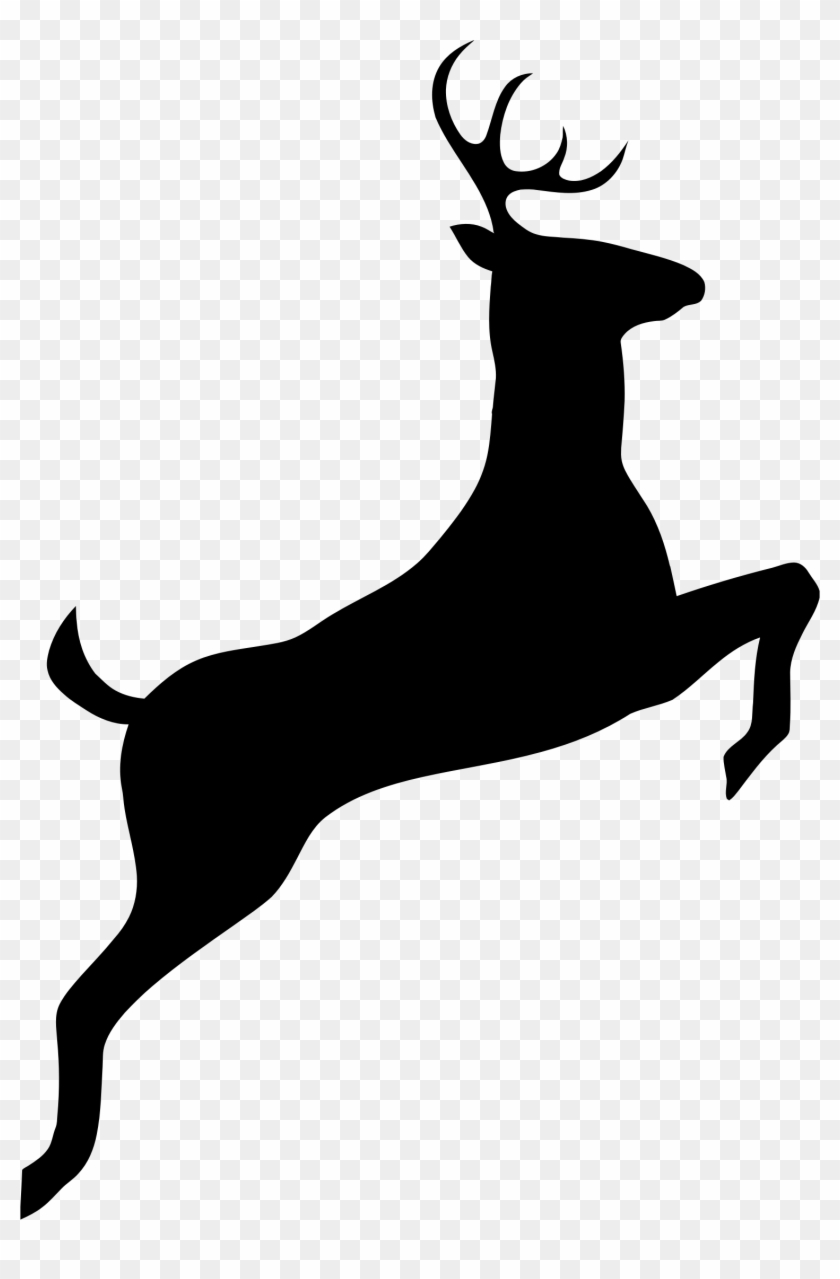 Buck Silhouette Png - Deer Black And White Clipart #1412328