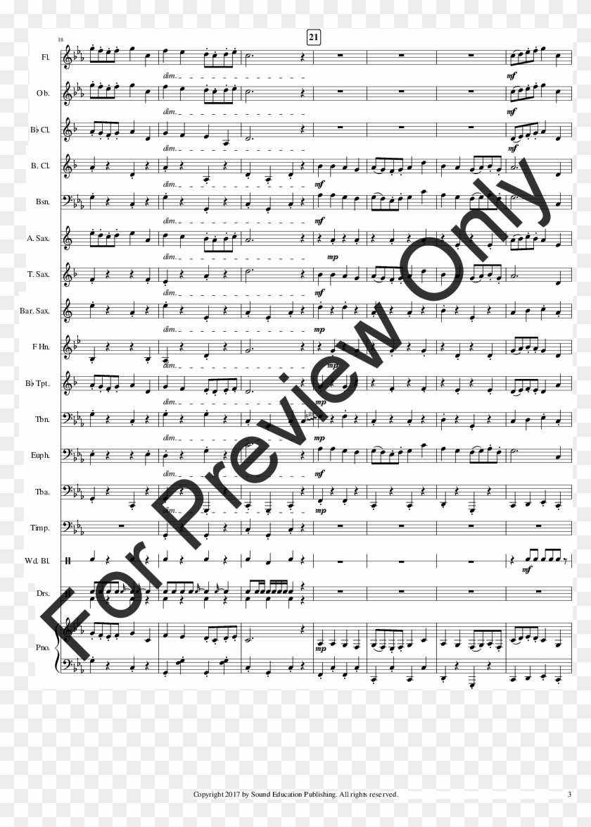 Heavens Flock Sheet Music , Png Download - Curse Of The Pharaohs Sheet Music Trumpet 1 Clipart #1412582