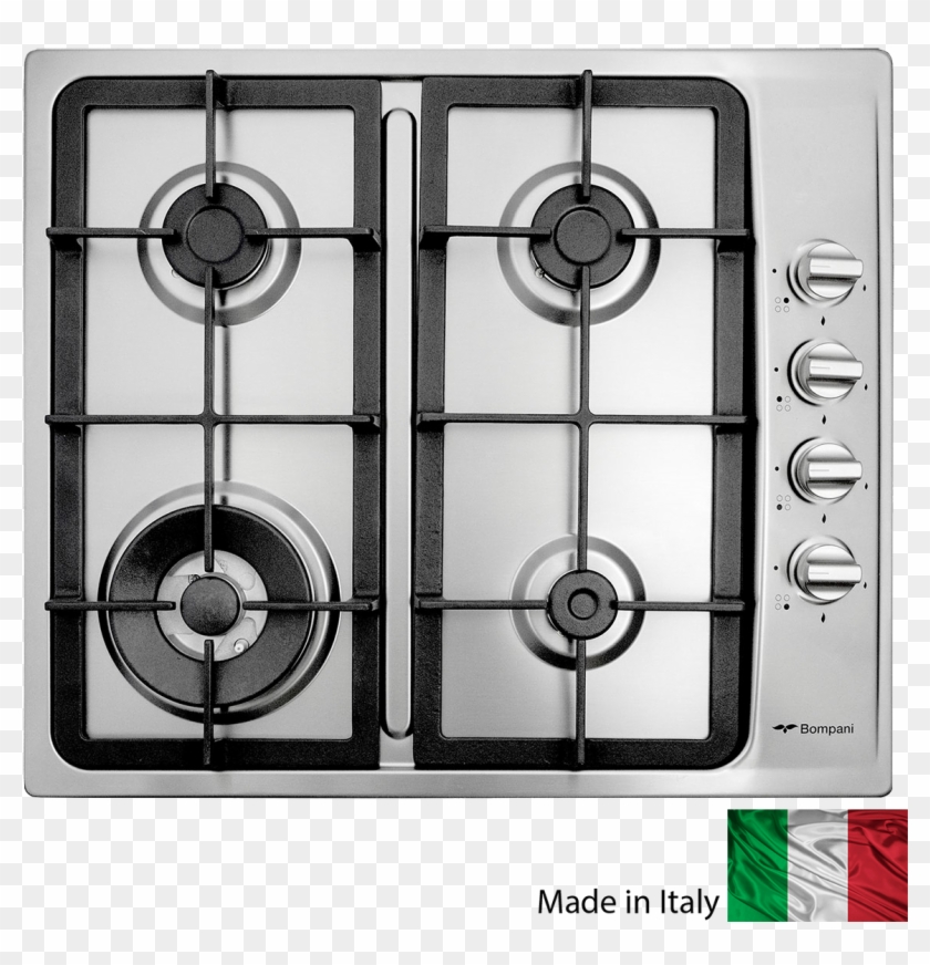 Bompani 60cm Gas Side Ctrl Cooktop Cast Clipart