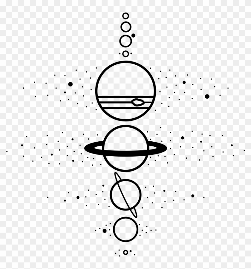 Planets Moons - Illustration Clipart