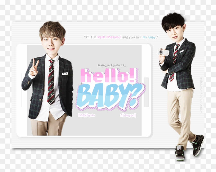 “chanyeol Can You Stop Like Really ” Sehun Snapped - Baekhyun School Uniform Png Clipart