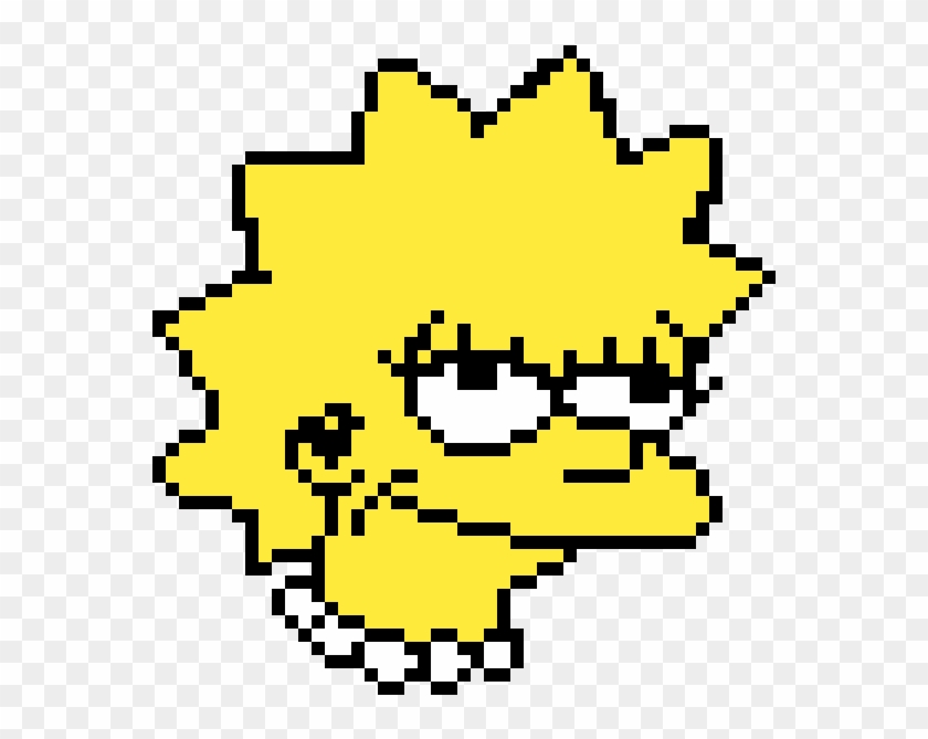 Pixel Arts Minecraft Templates , Png Download - Pixel Art Minecraft Lisa Simpson Clipart #1415600