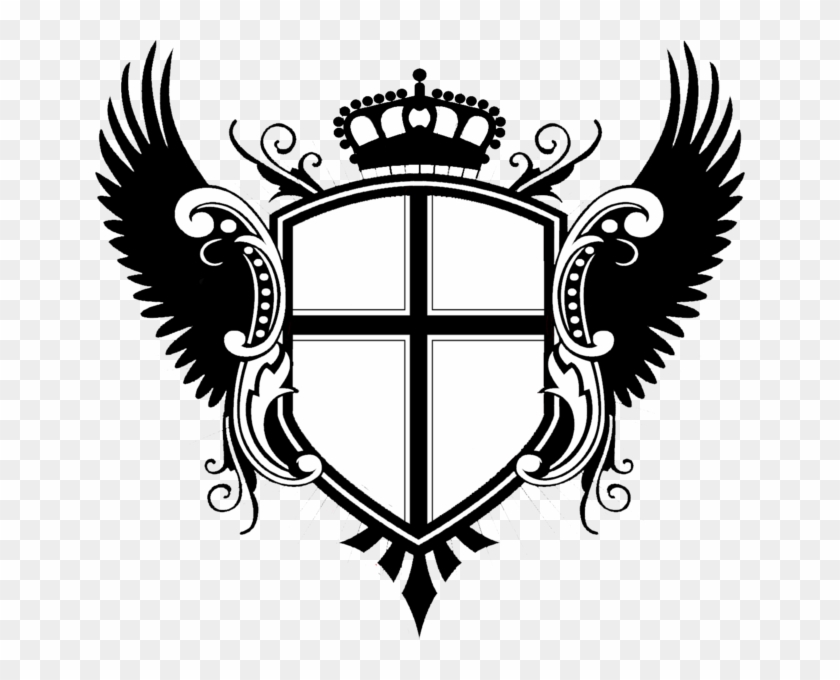 Transparent Crest Wing - Wing Coat Of Arms Template Clipart #1416098
