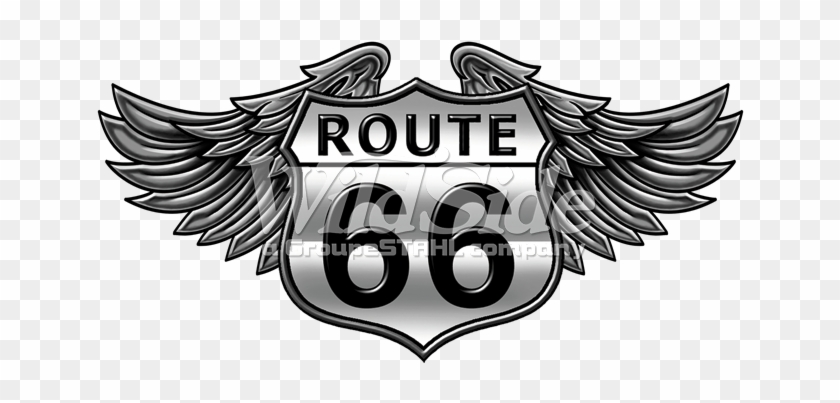 Route 66 Wings - Route 66 Tattoo Design Clipart