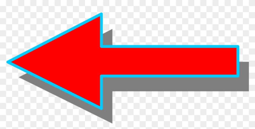 Double Sided Arrow - Red Arrow Pointing To The Left Clipart
