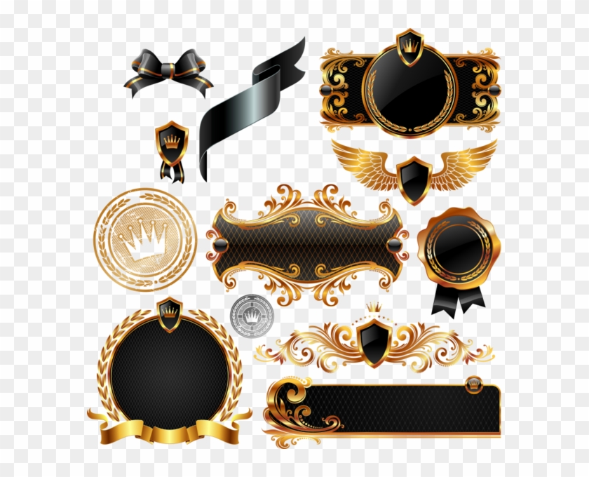 Image Freeuse Black And Gold Crests Vectors Official - Black Gold Vector Png Clipart #1416341