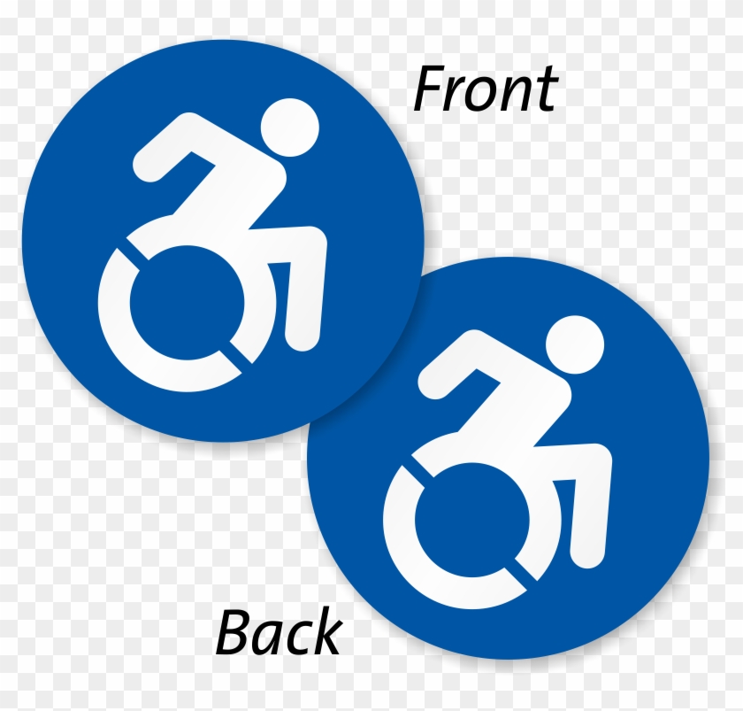 New Access Label, 2 Sided - Accessible Bathroom Sign Clipart