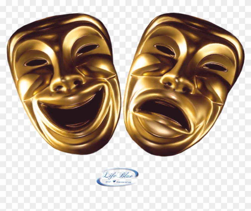 Gallery For Theatrical Tragedy And Comedy Mask Tattoo - Comedy And Tragedy Masks Png Clipart #1417313
