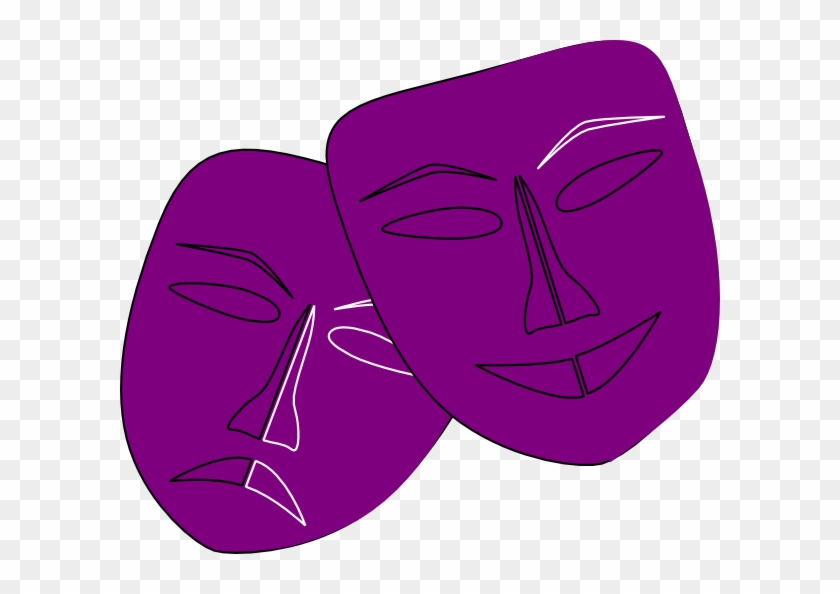 Theatre Masks Purple Clipart