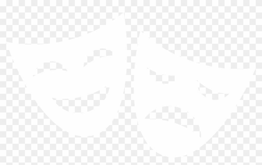 Faces Clipart Drama Mask - Happy And Sad Face Theatre Silhouette Png Transparent Png
