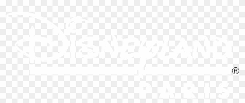 Disneyland Paris Logo Black And White - Disneyland Logo White Png Clipart