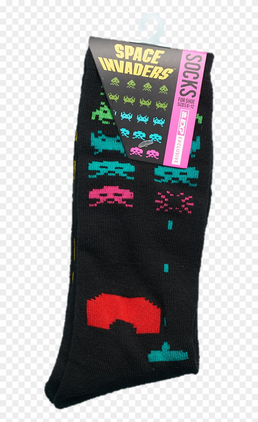 Geek Fuel Exp Exclusive Space Invaders Crew Style Socks Clipart #1418439