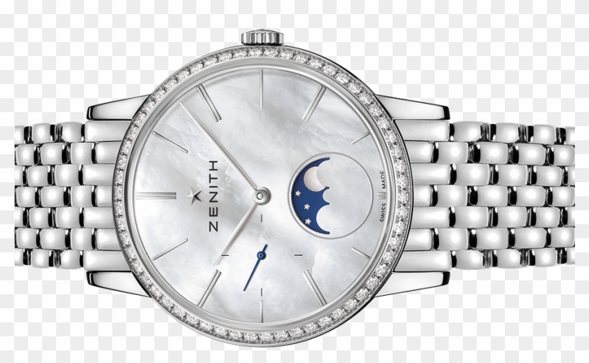 Zenith Expands Ladies' Collection With All-steel Timepieces - Analog Watch Clipart #1418498