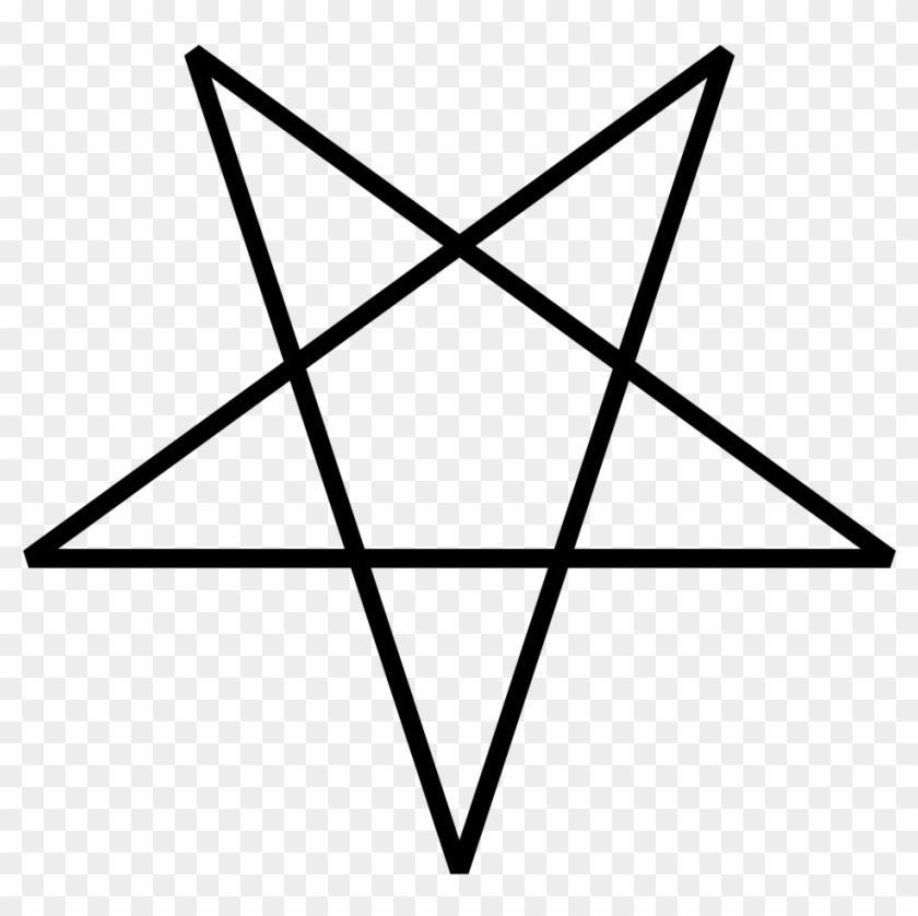 Inverted Pentagram Without Circle - Satan Pentagram Clipart
