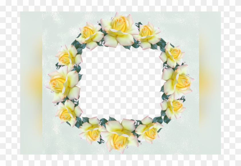 Color Palette Ideas From Yellow Flower Wreath Image Clipart #1419644