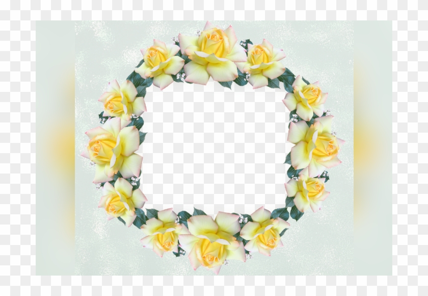 Color Palette Ideas From Yellow Flower Wreath Image Clipart