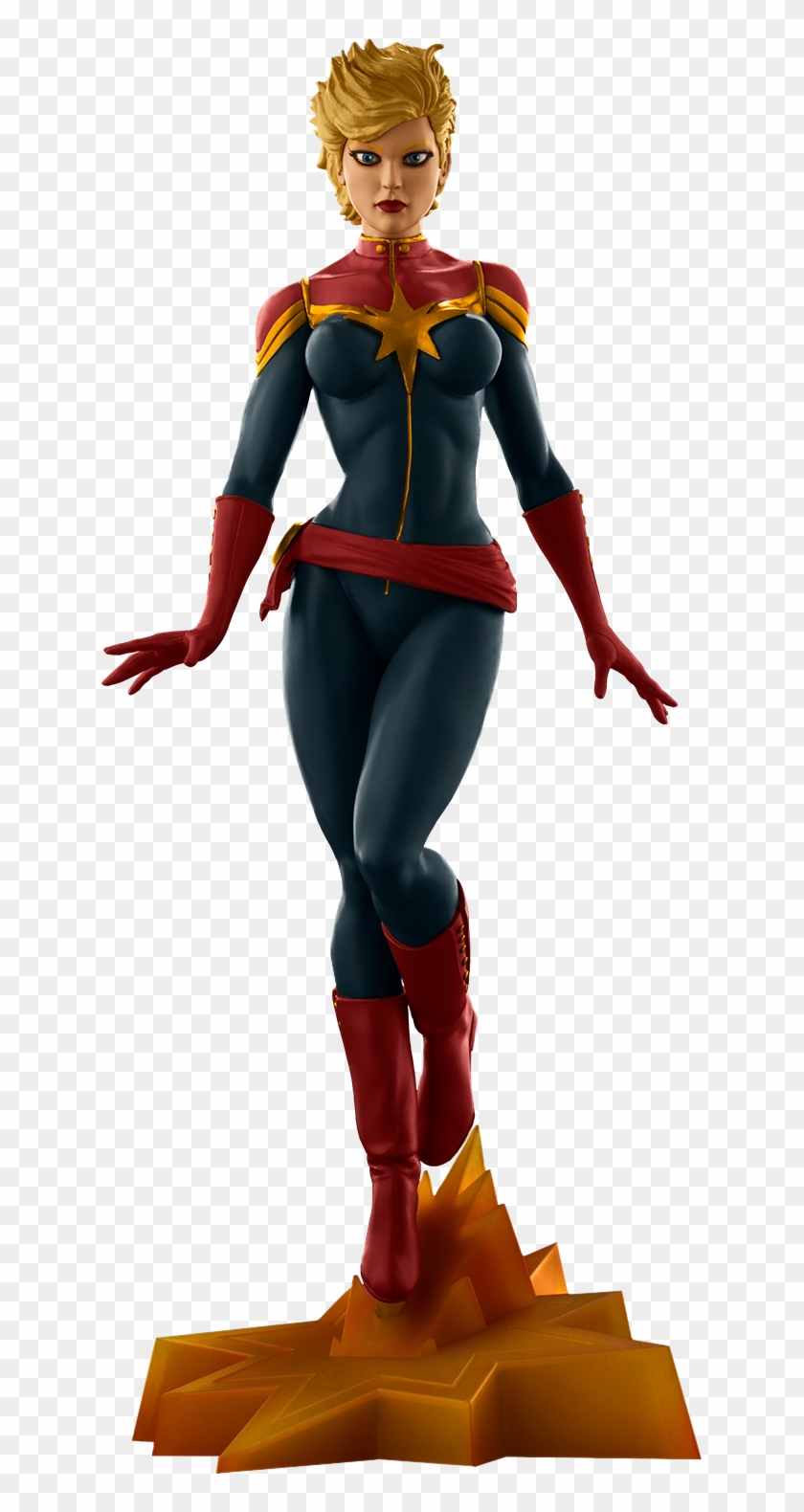 Captain Marvel 9" Pvc Statue - Captain Marvel Statue Clipart #1419706