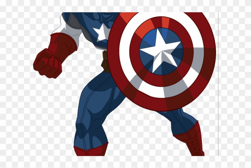 Captain Marvel Clipart Animated - Captain America Avengers Assemble Cartoon - Png Download #1420233