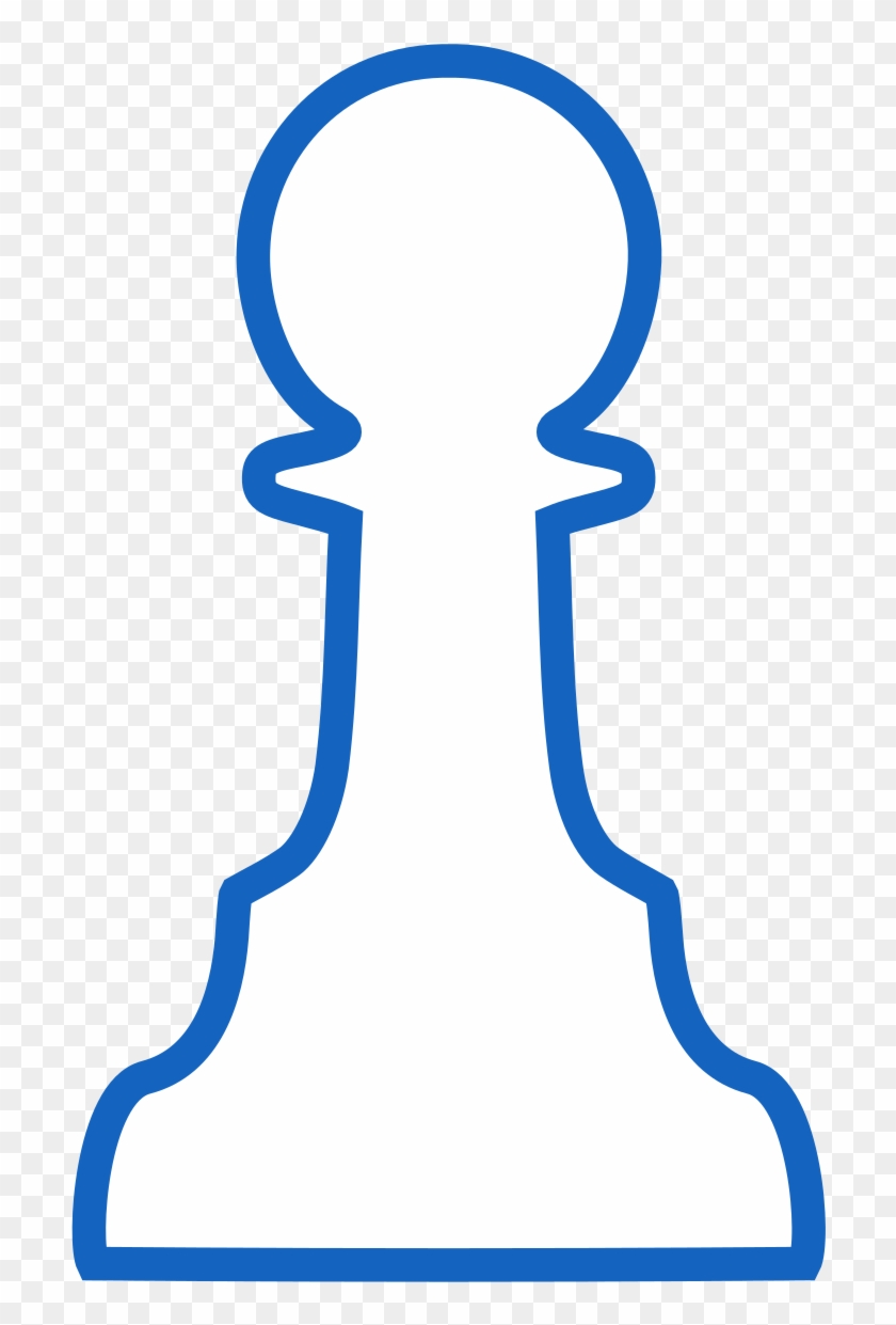 White Silhouette Staunton Chess Piece Pawn Icons Png - Peon De Ajedrez Dibujo Clipart #1421157