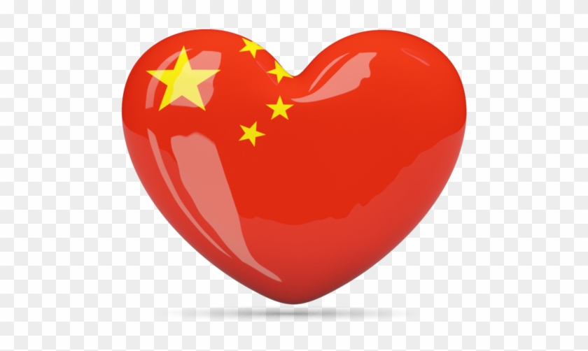 China Flag Png Transparent Images - China Flag In A Heart Clipart #1421297