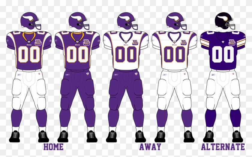 Minnesota Vikings 2010 Uniforms - Minnesota Vikings Uniform History Clipart