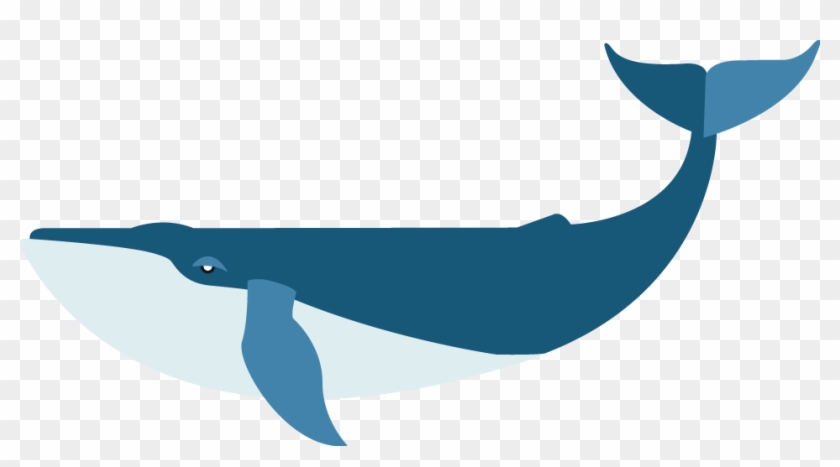 Flat Blue Whale Clipart