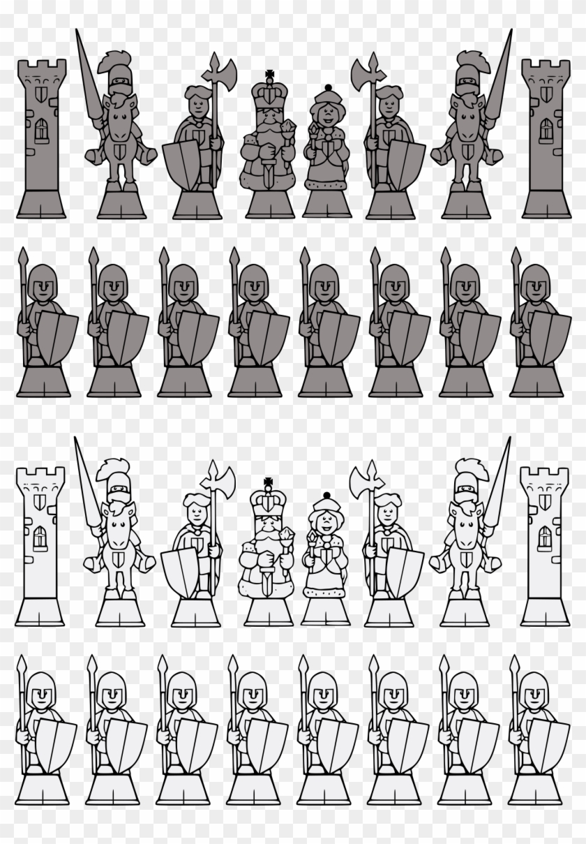 This Free Icons Png Design Of Print Out Chess Set Clipart #1421647