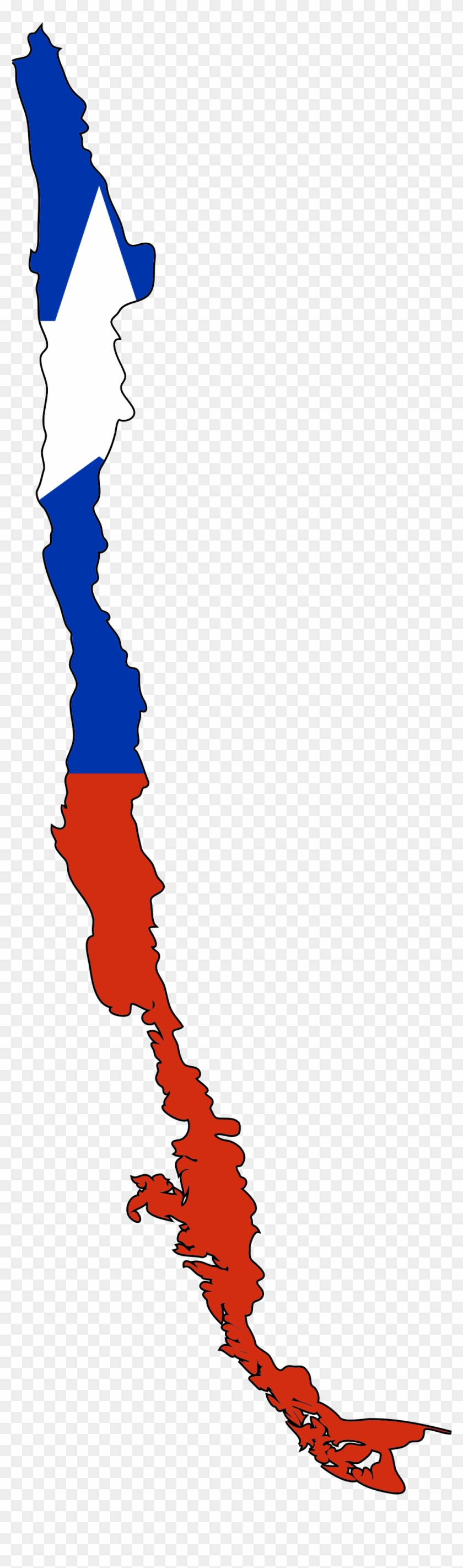 Chile Flag Map - Chile Flag Map Png Clipart #1421832