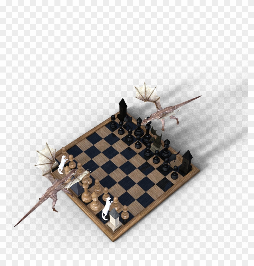 Chess Board Figures Dragons 1512376 - Chess Clipart #1421867