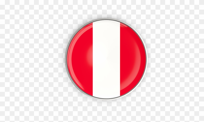 Illustration Of Flag Of Peru - Circle Clipart
