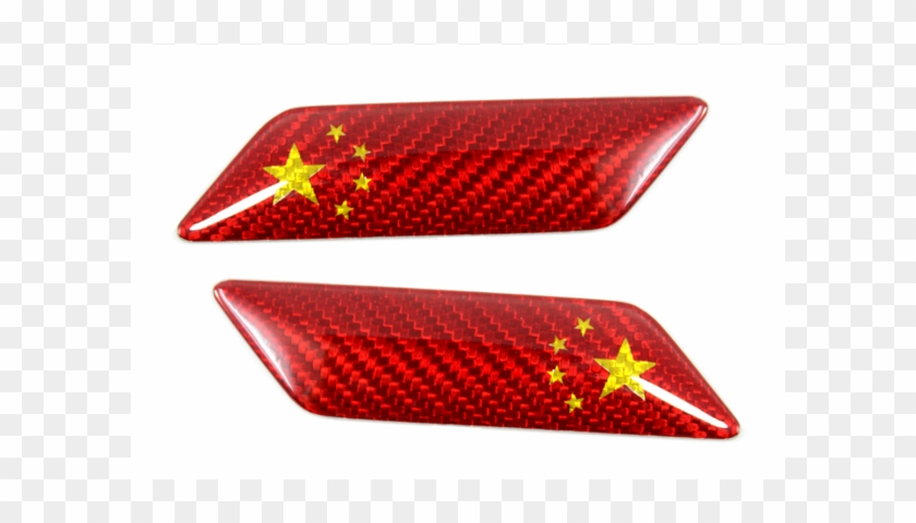 Carbon Fiber Fender Emblem W/ China Flag Tmcmotorsport Clipart