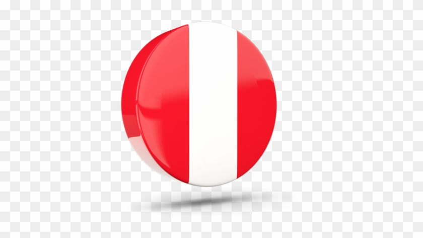 Illustration Of Flag Of Peru - Circle Clipart
