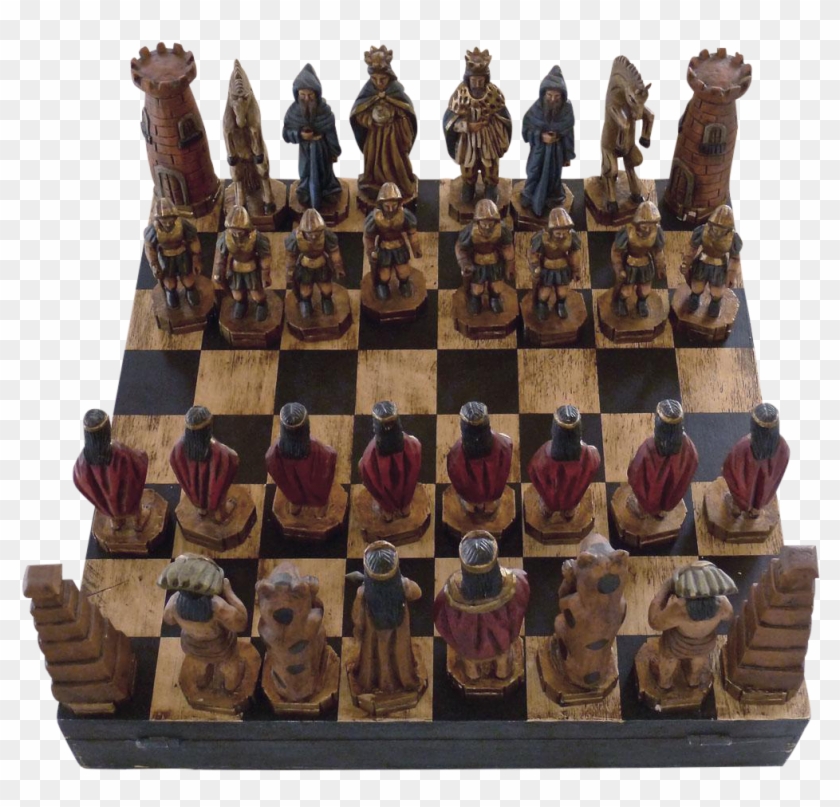 Mexican Hand Carved Boxed Set Chairish - Chess Clipart #1422550