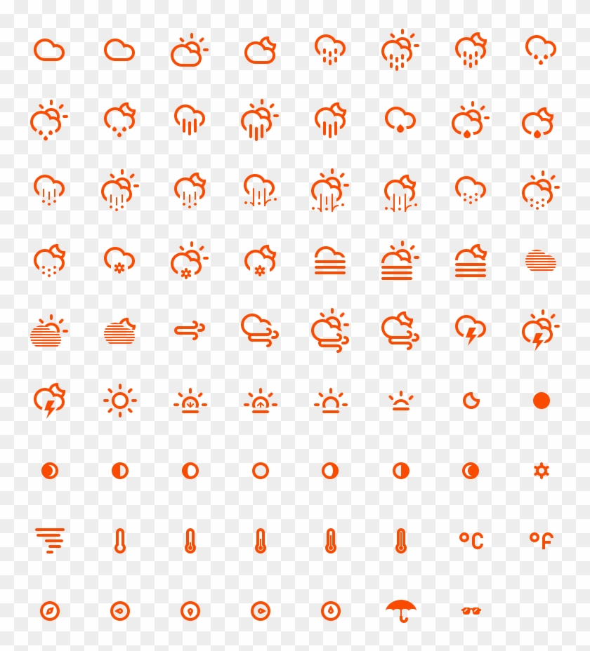 Climacons - Weather Icons Png Free Clipart