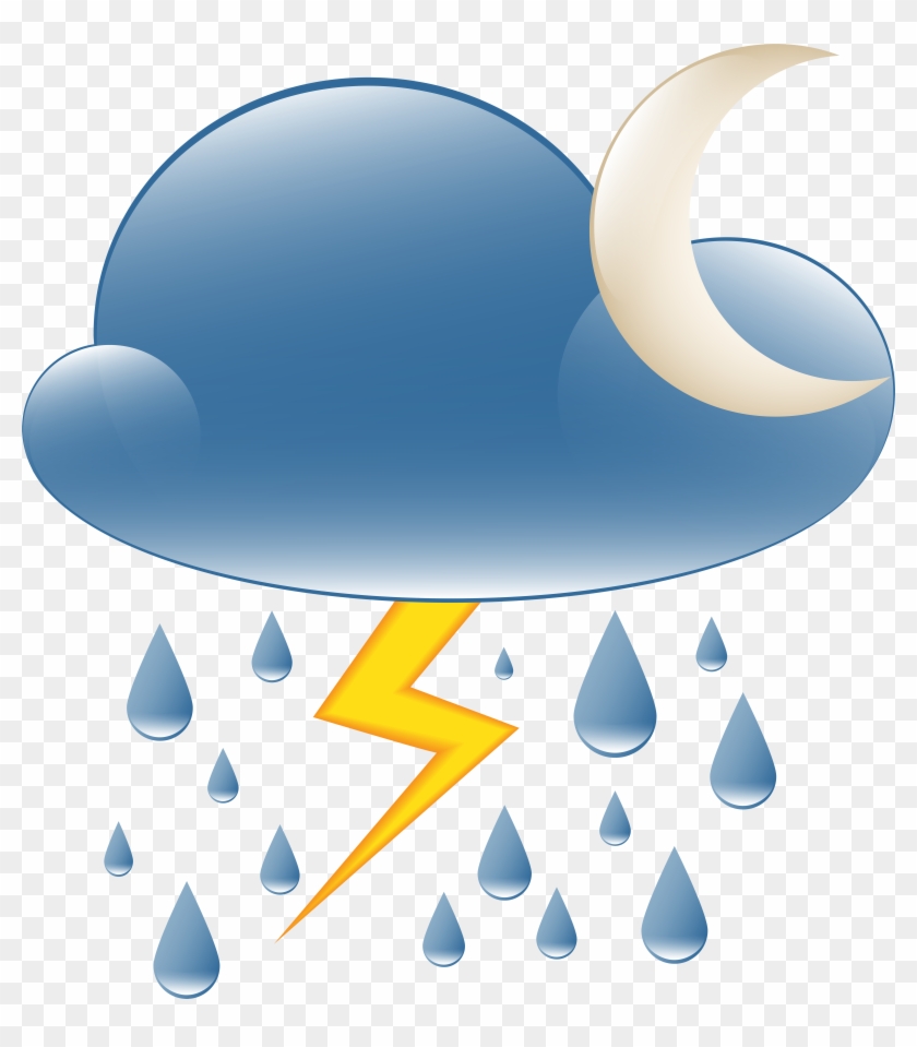Thundery Showers Night Weather Icon Png Clip Art Transparent Png