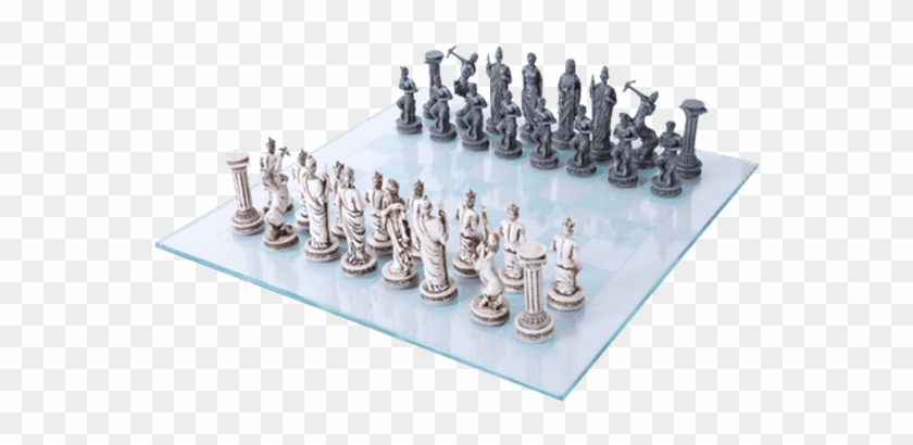 Greek Mythology Chess Set - Ancient Greek Chess Set Clipart #1422894