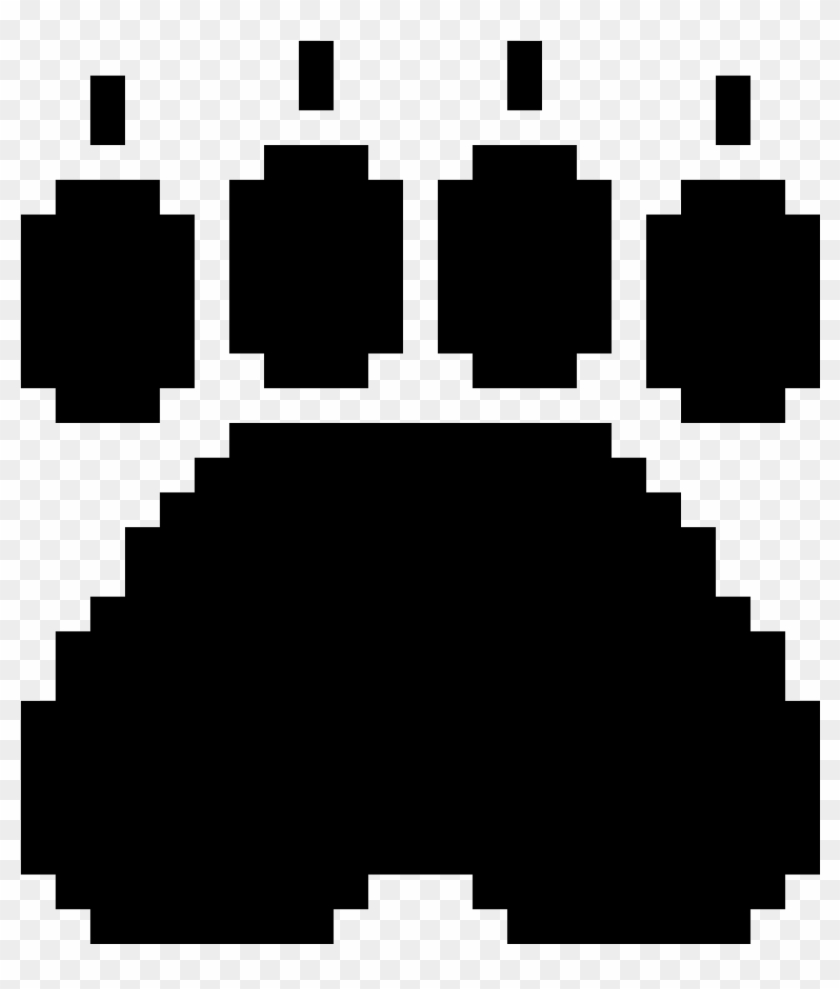 Bear Paw - Pixel Art Sans Fell Clipart