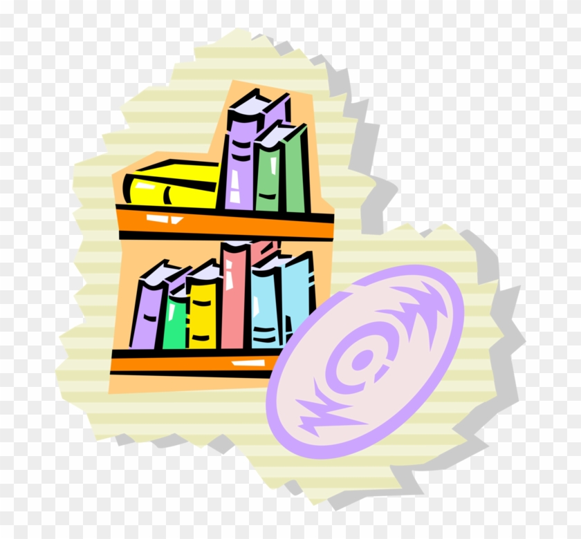 Books On Bookshelf Image Clipart