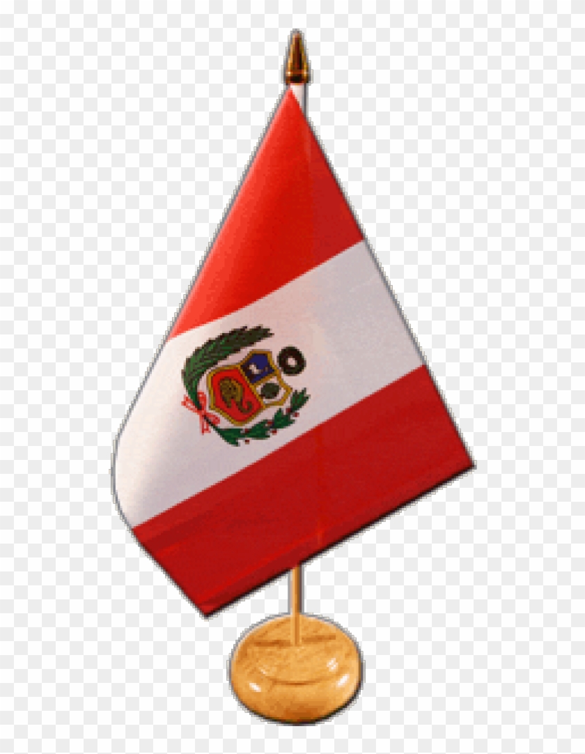 Peru Table Flag - Flag Clipart